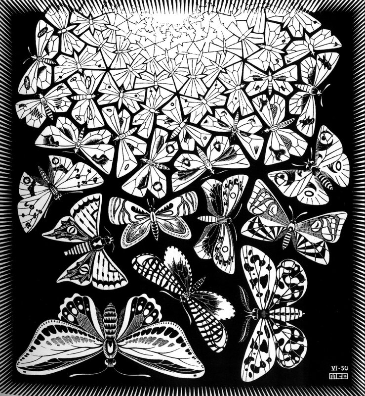 Butterfly pattern artwork