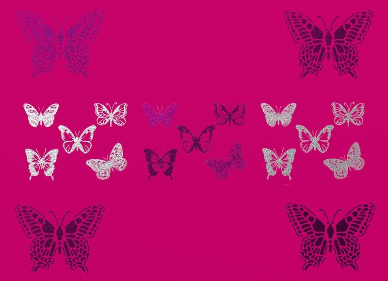 butterfly pattern on pink