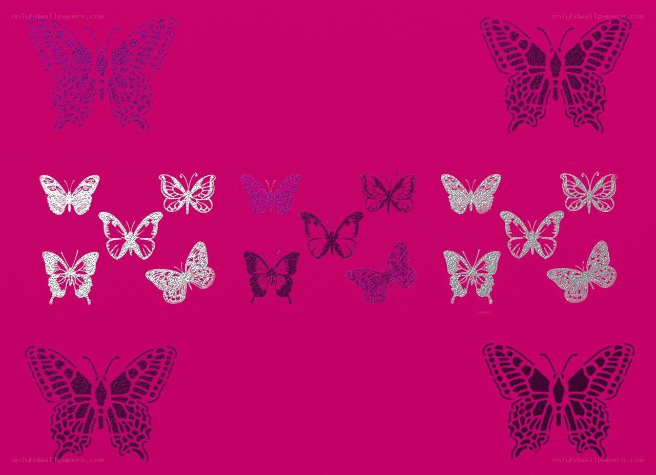 butterfly pattern on pink