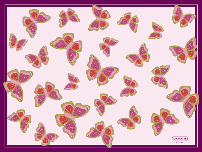 butterfly pattern scarf