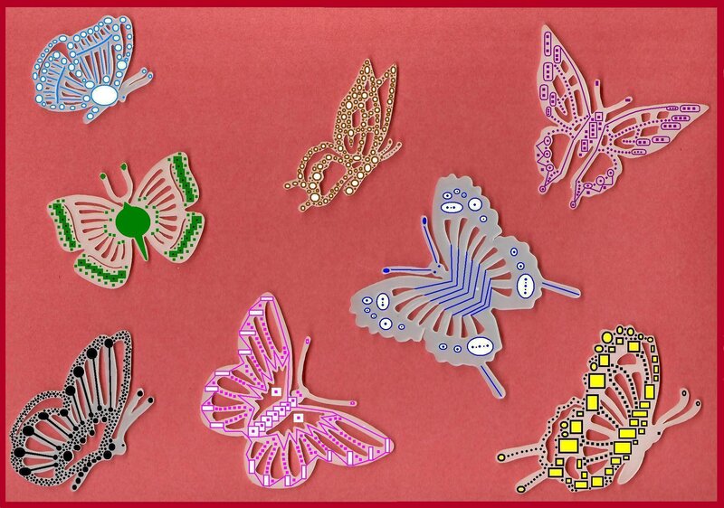 Butterfly-shaped Circuit Boards