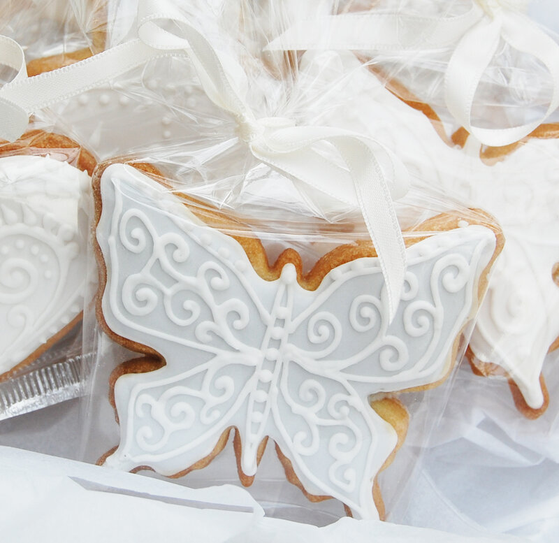 Butterfly-shaped Cookies — White