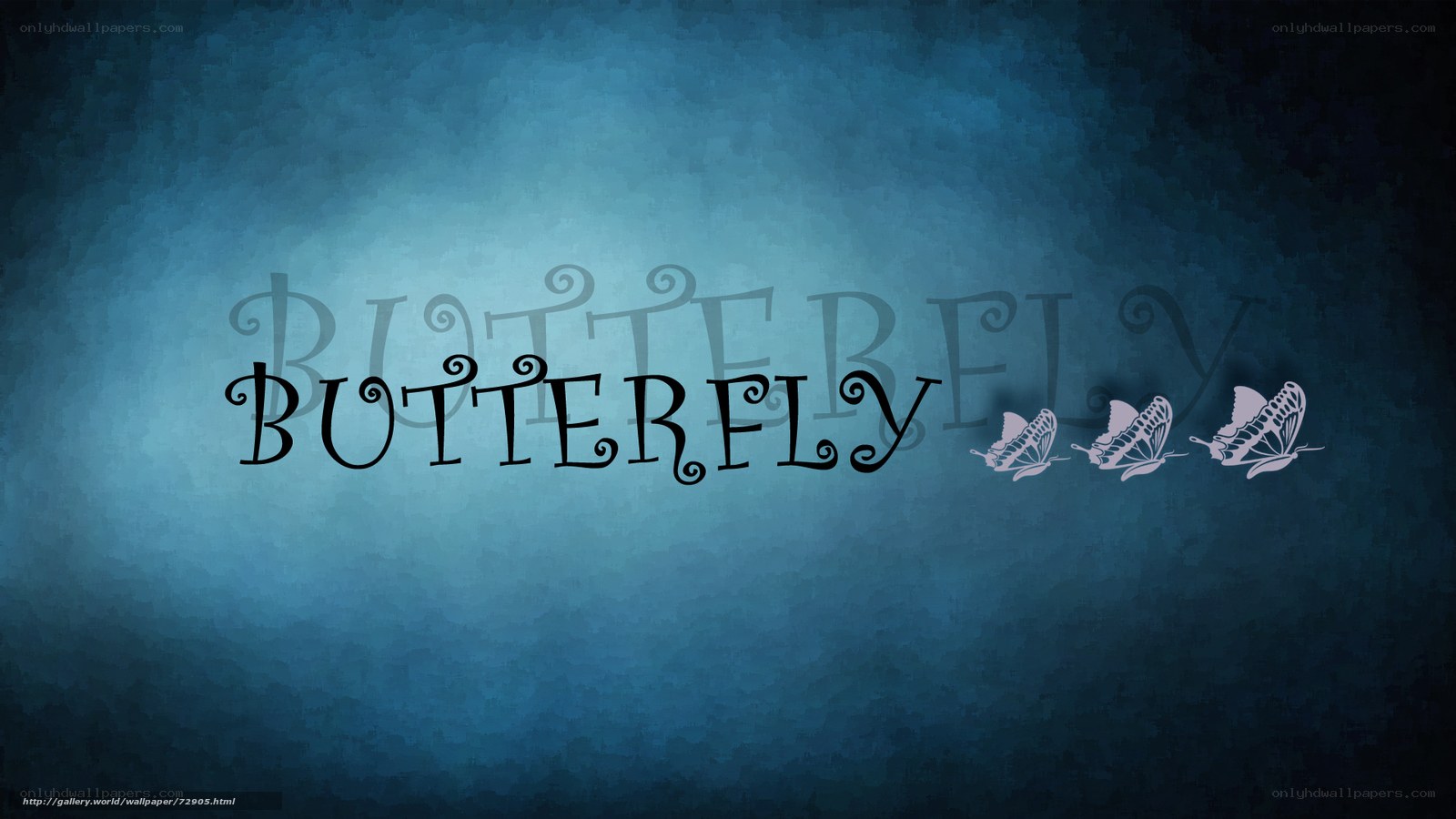 Butterfly text design