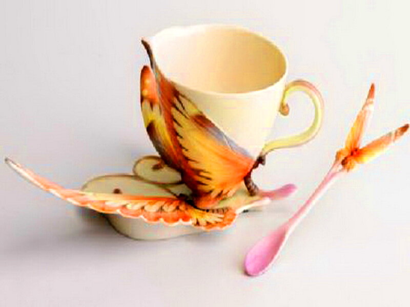 Butterfly-themed Tea Set