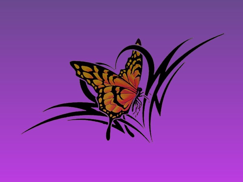 butterfly tribal design