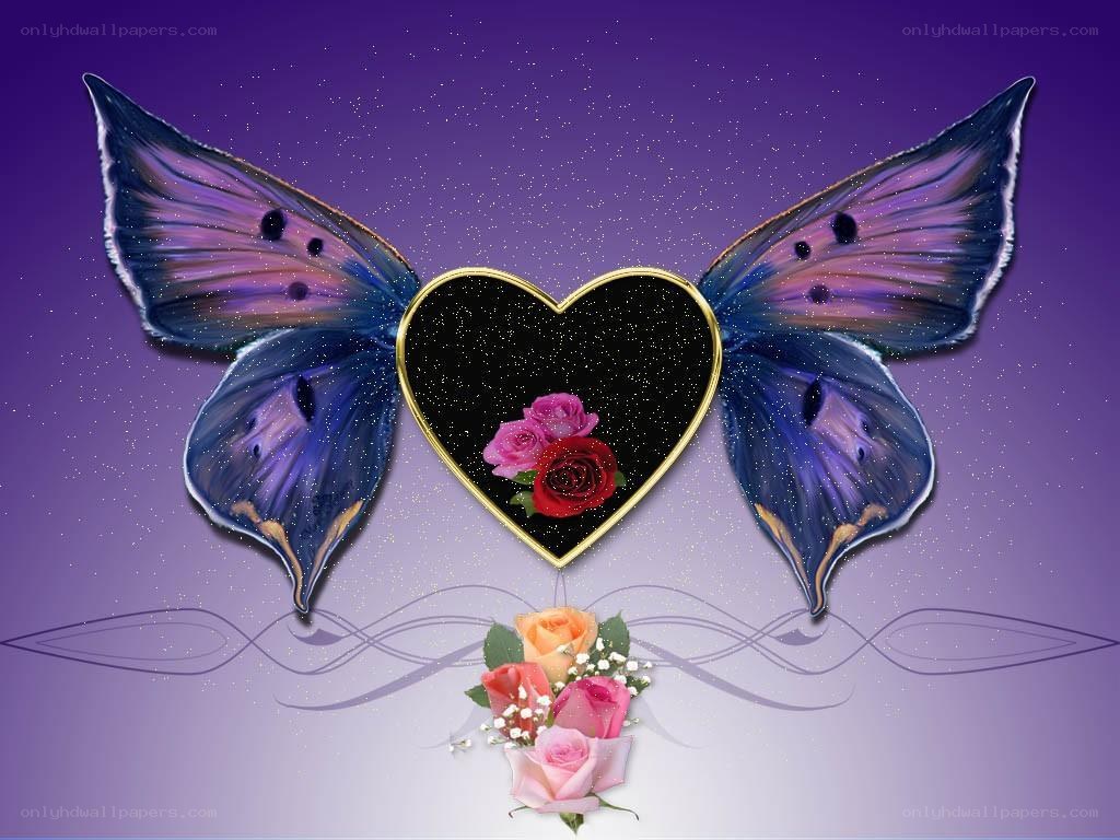 butterfly wings with heart