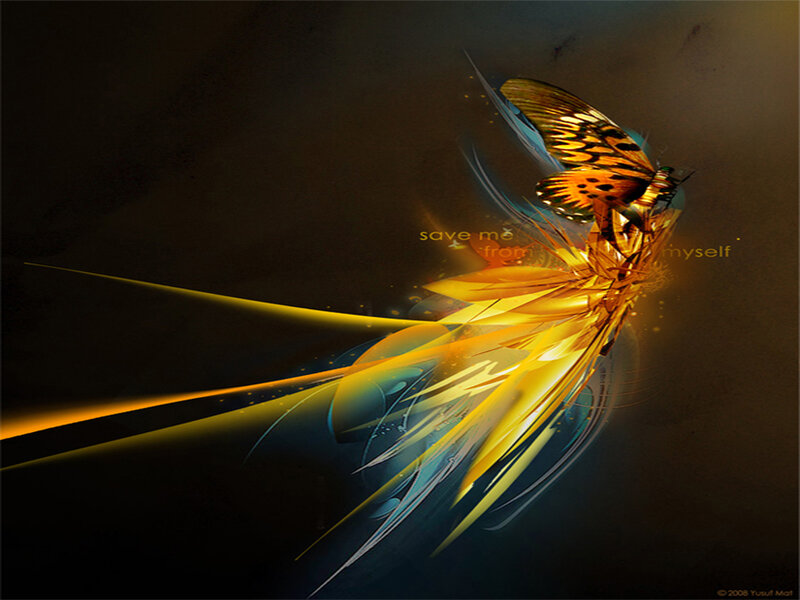 Butterfly with Glowing Wings