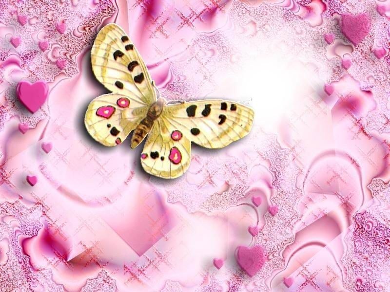 butterfly with hearts