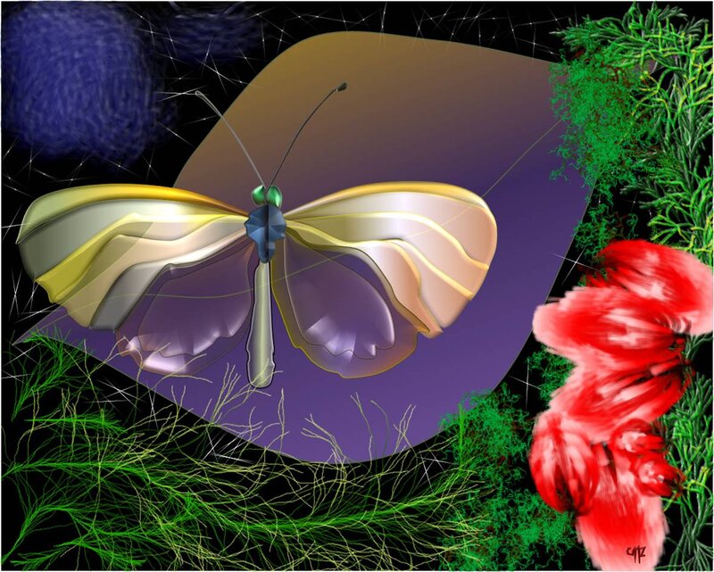 Butterfly with Layered Wings