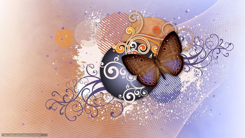 butterfly with ornate swirls