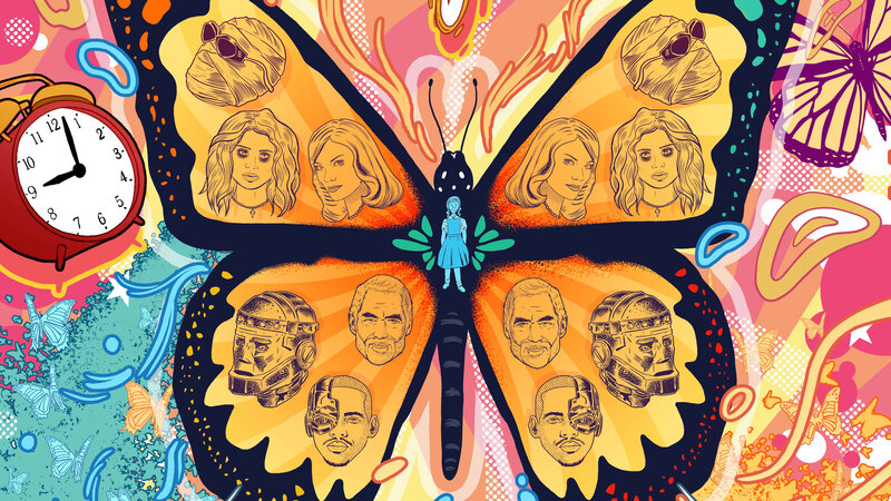 Butterfly with Portraits
