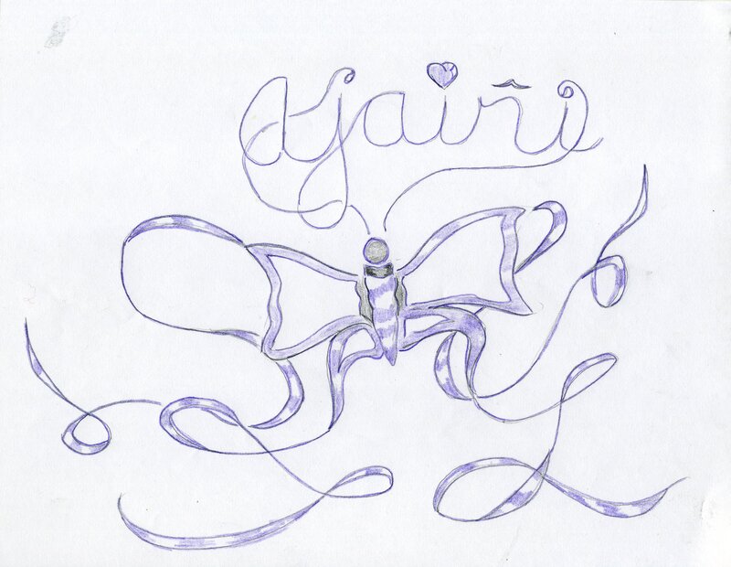 Butterfly with Ribbon