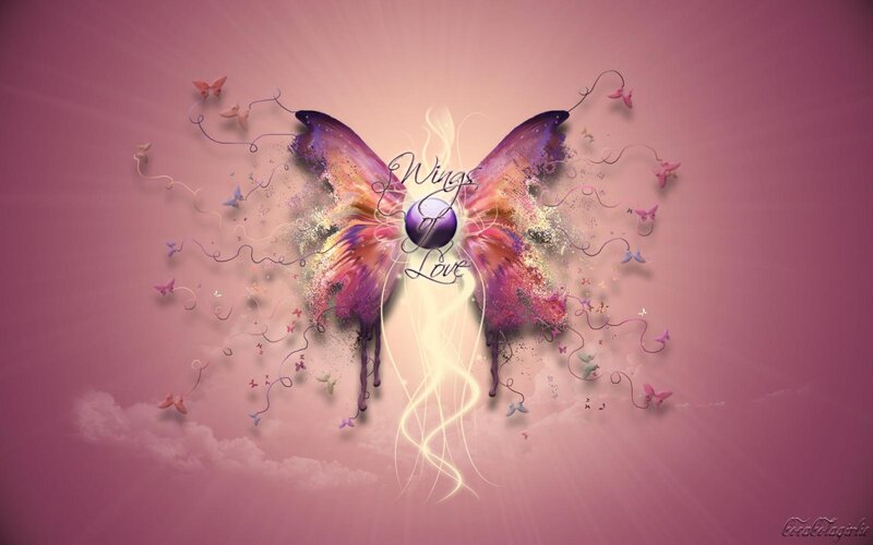 Butterfly with Wings of Light — Pink