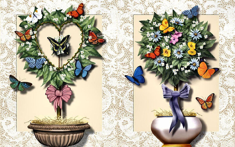 Butterfly Wreath Arrangement