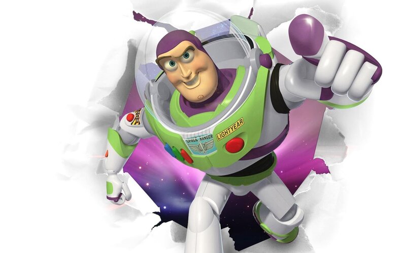Buzz Lightyear breaking through