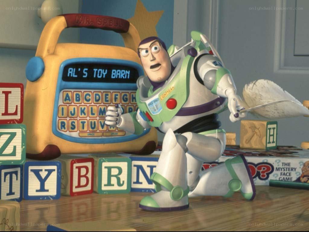 Buzz Lightyear in a toy room