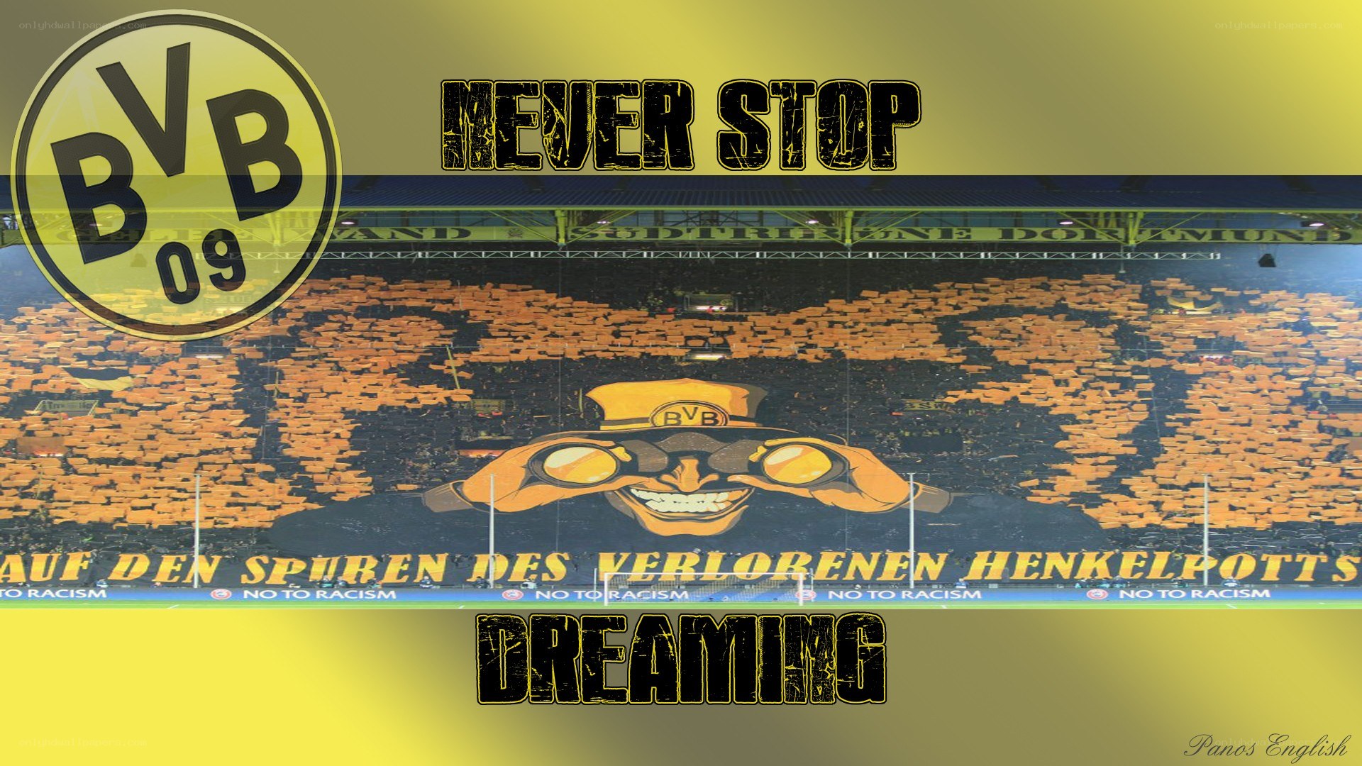 BVB fans creating a tifo