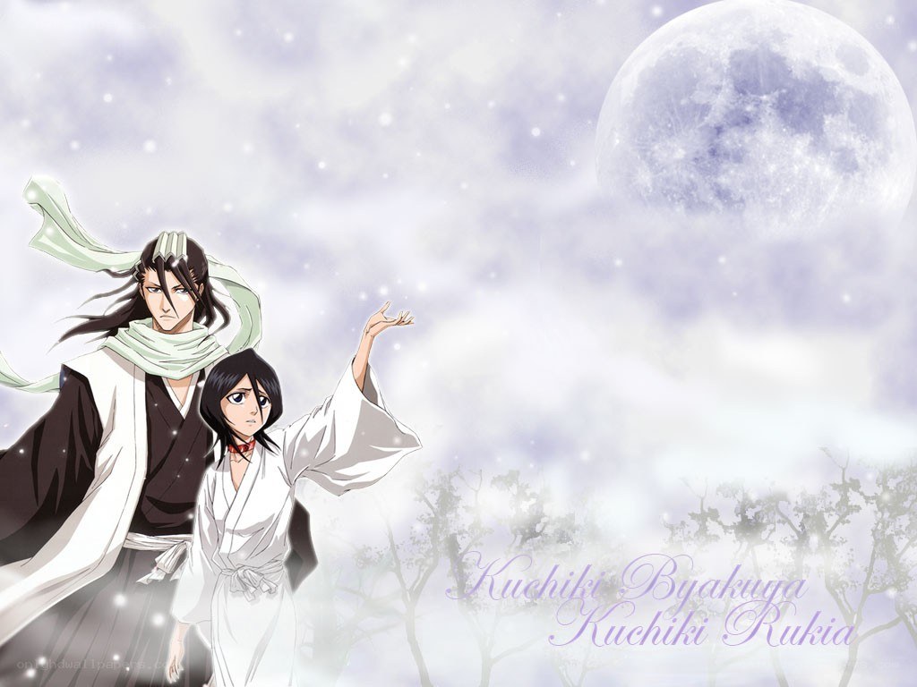 Byakuya and Rukia under the moon