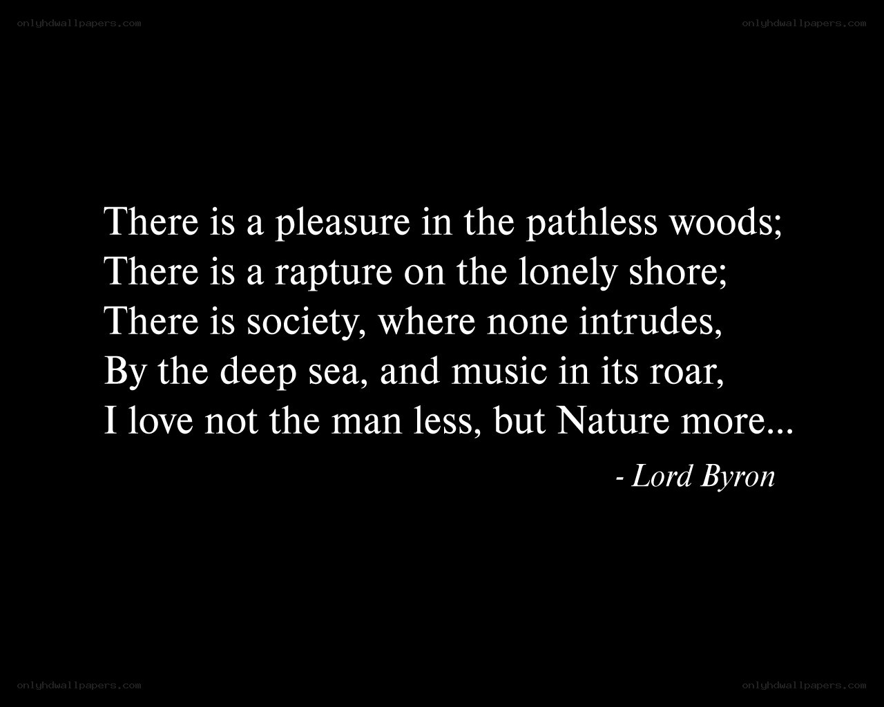 Byron's Nature Quote