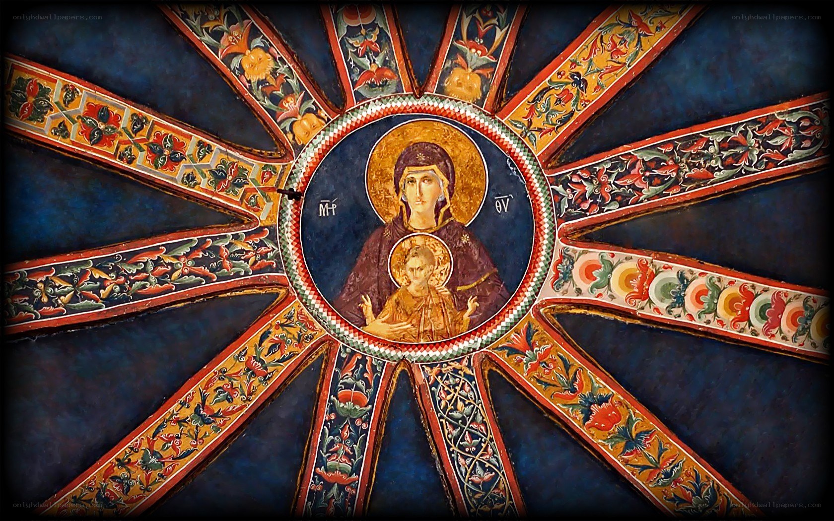 Byzantine ceiling fresco