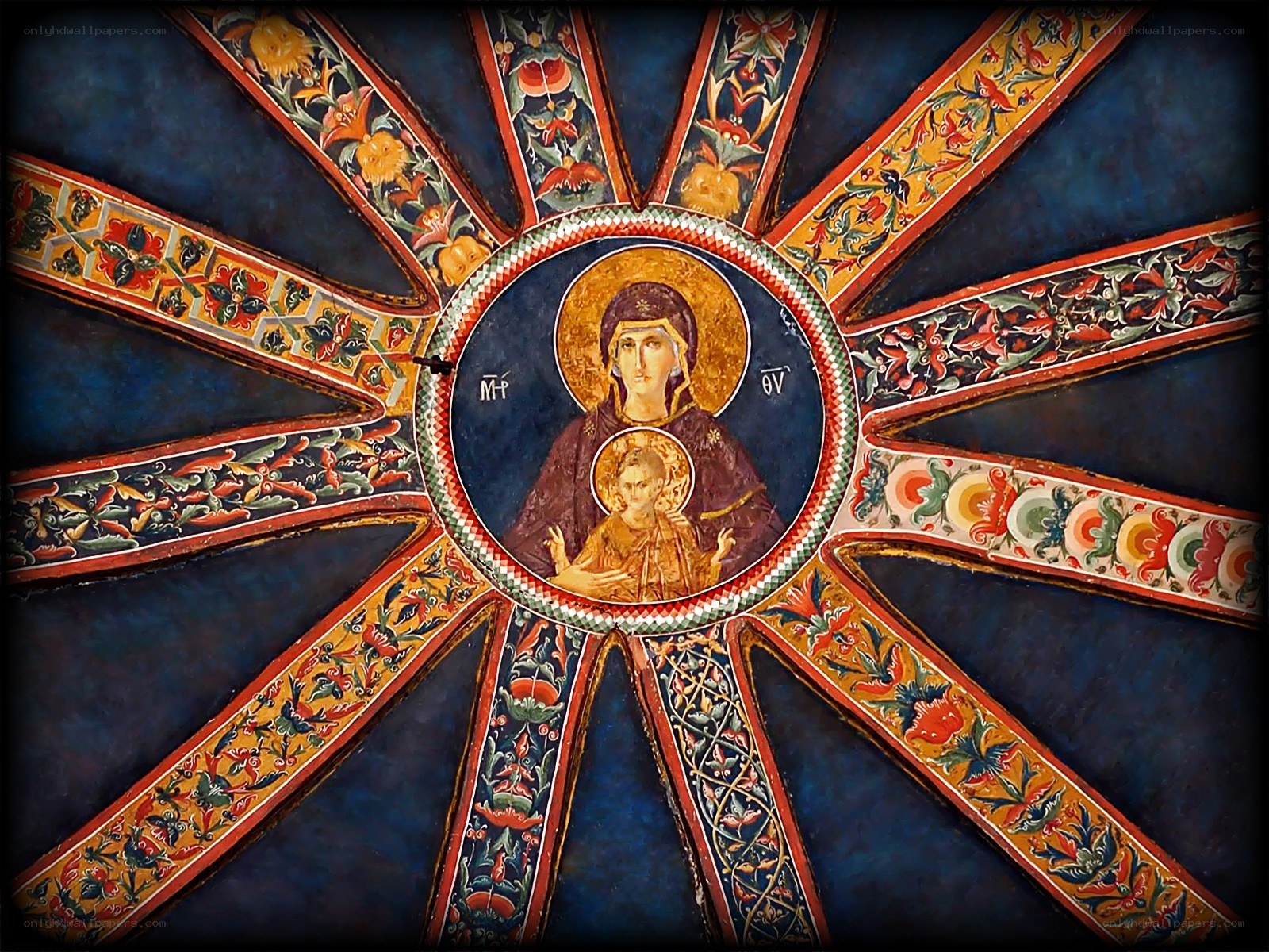 Byzantine ceiling fresco