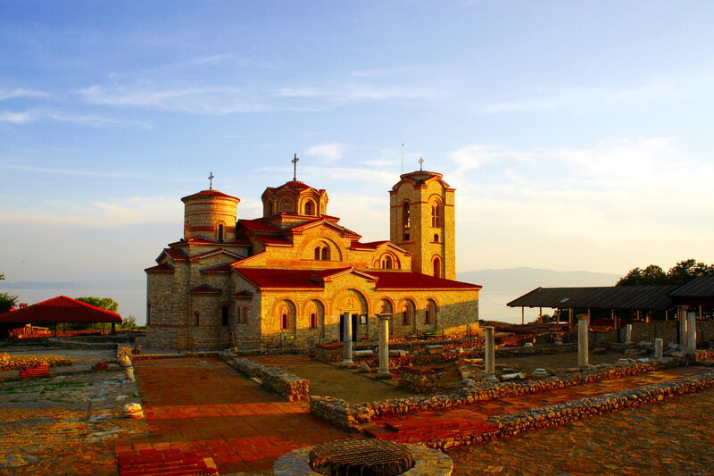 Byzantine Church at Sunset