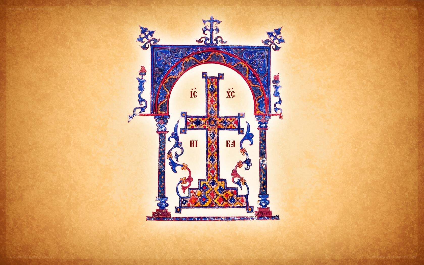 Byzantine cross illustration