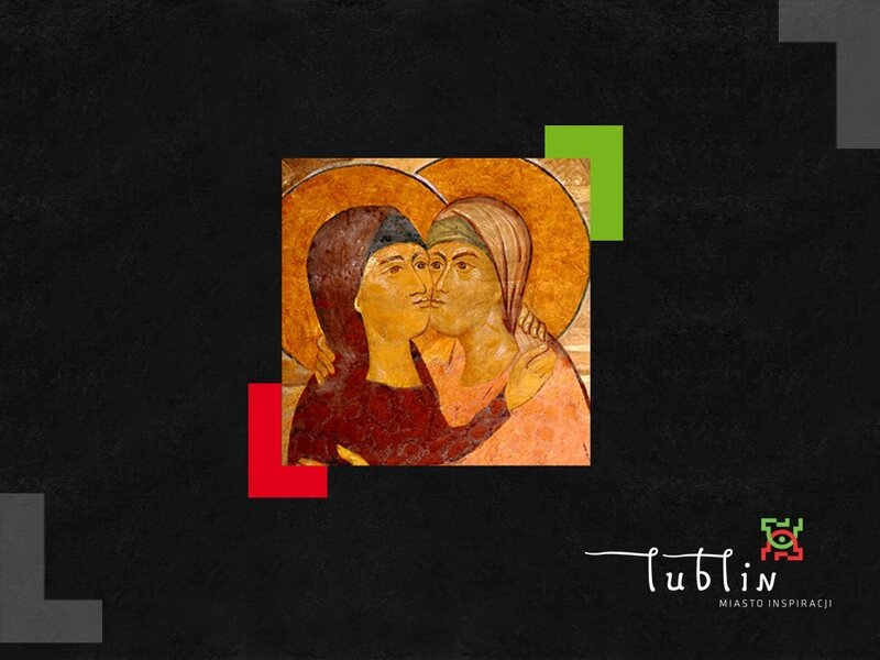 Byzantine icon of two women