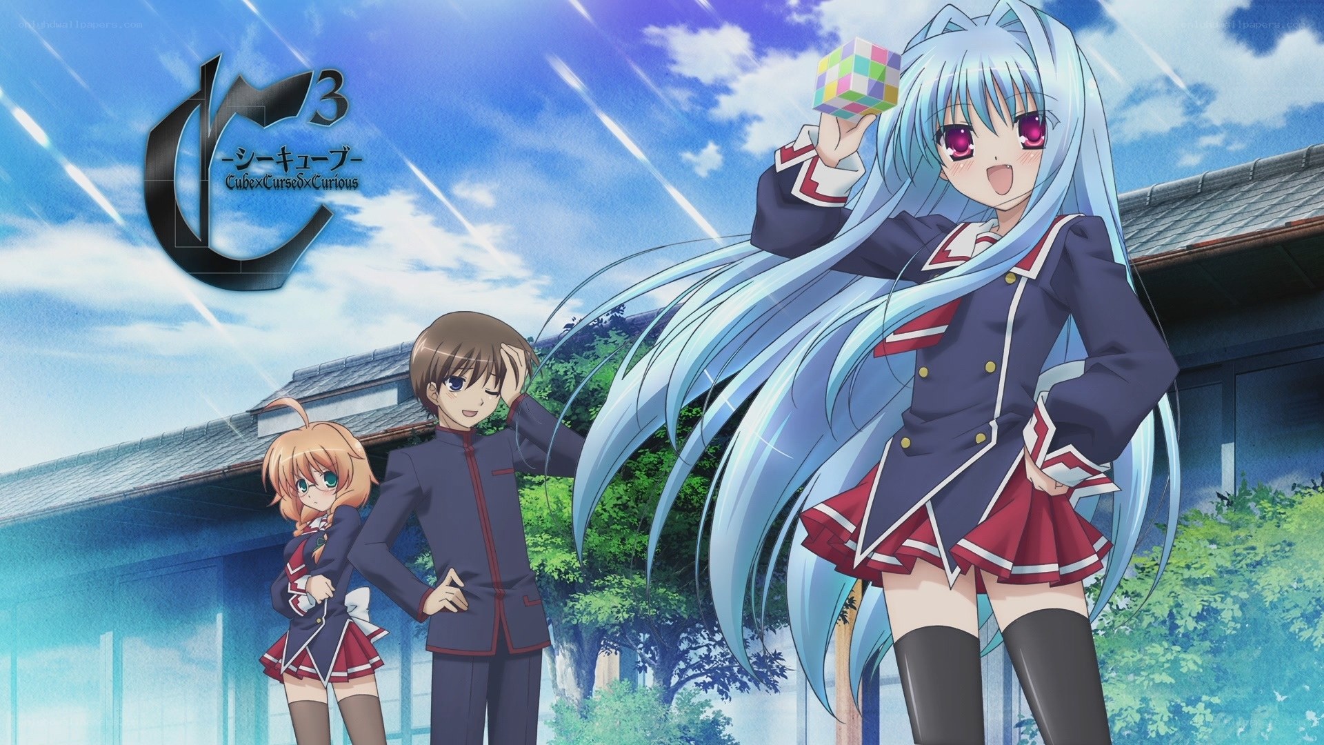 C³ anime characters in school uniforms