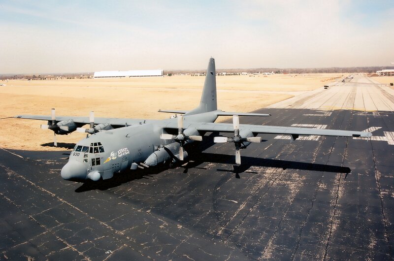 C-130 Hercules Aircraft — Gray, Calm, Afternoon