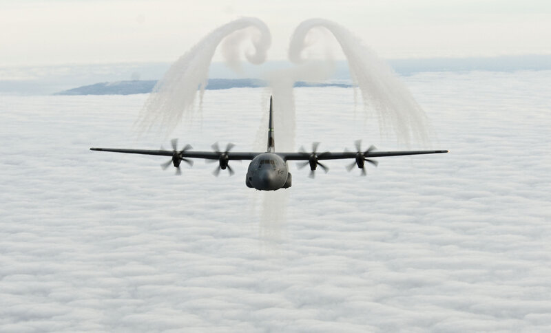 C-130 Hercules Aircraft — Gray, Serene