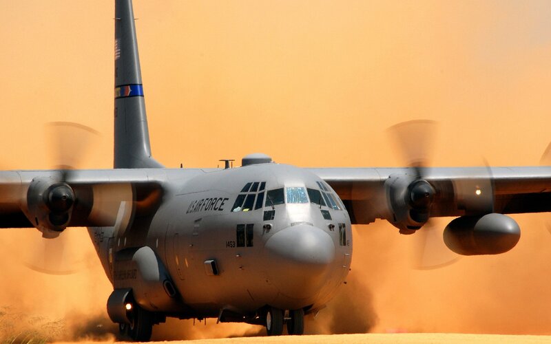 C-130 Hercules Aircraft — Orange