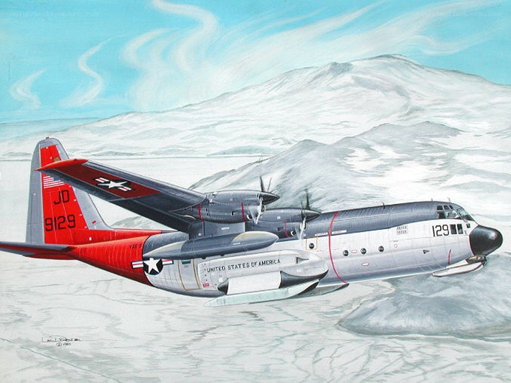 C-130 Hercules over snow