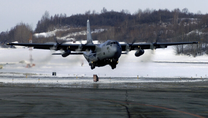 C-130 Hercules taking off