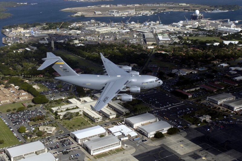 C-17 Globemaster III — Gray, Aerial, Afternoon