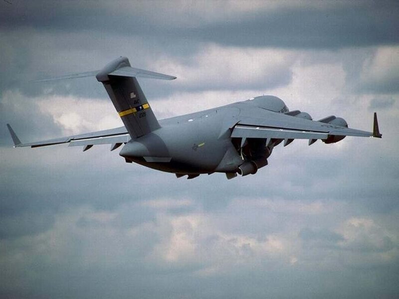 C-17 Globemaster III — Gray, Dramatic, Photograph, Aircraft, Clouds