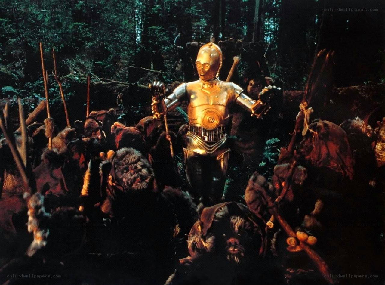 C-3PO among Ewoks
