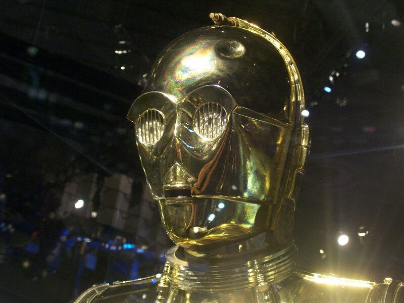 C-3PO droid head close-up