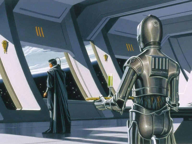 C-3PO serves a drink