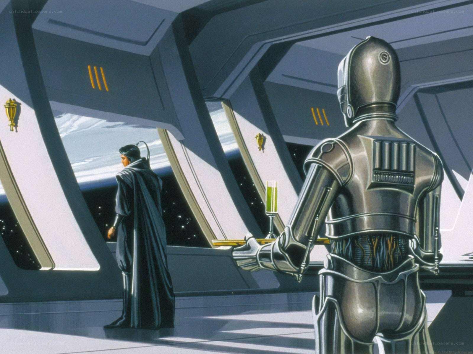 C-3PO serves a drink