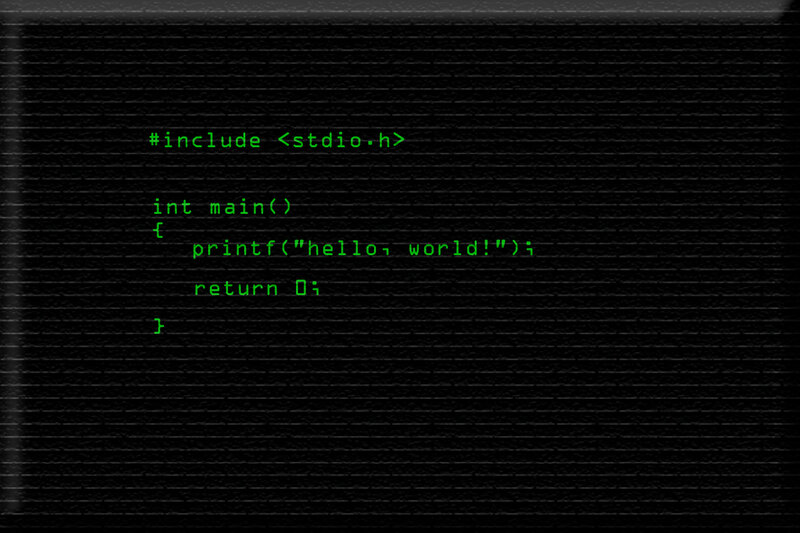 C Code on Screen