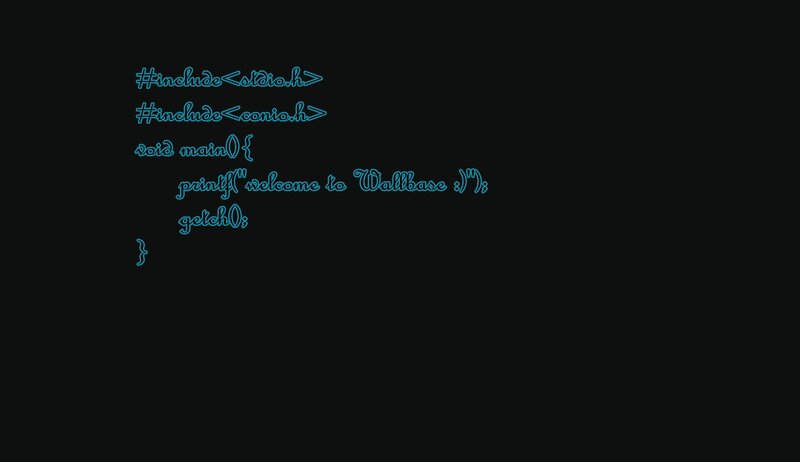 C code snippet on black background
