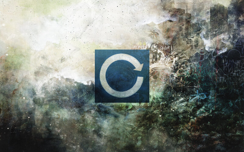C Icon on Textured Background