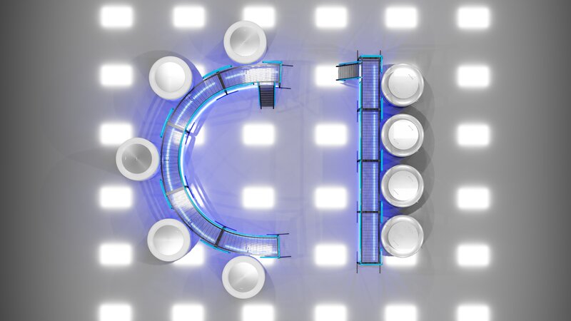 C-shaped Structure with Lights
