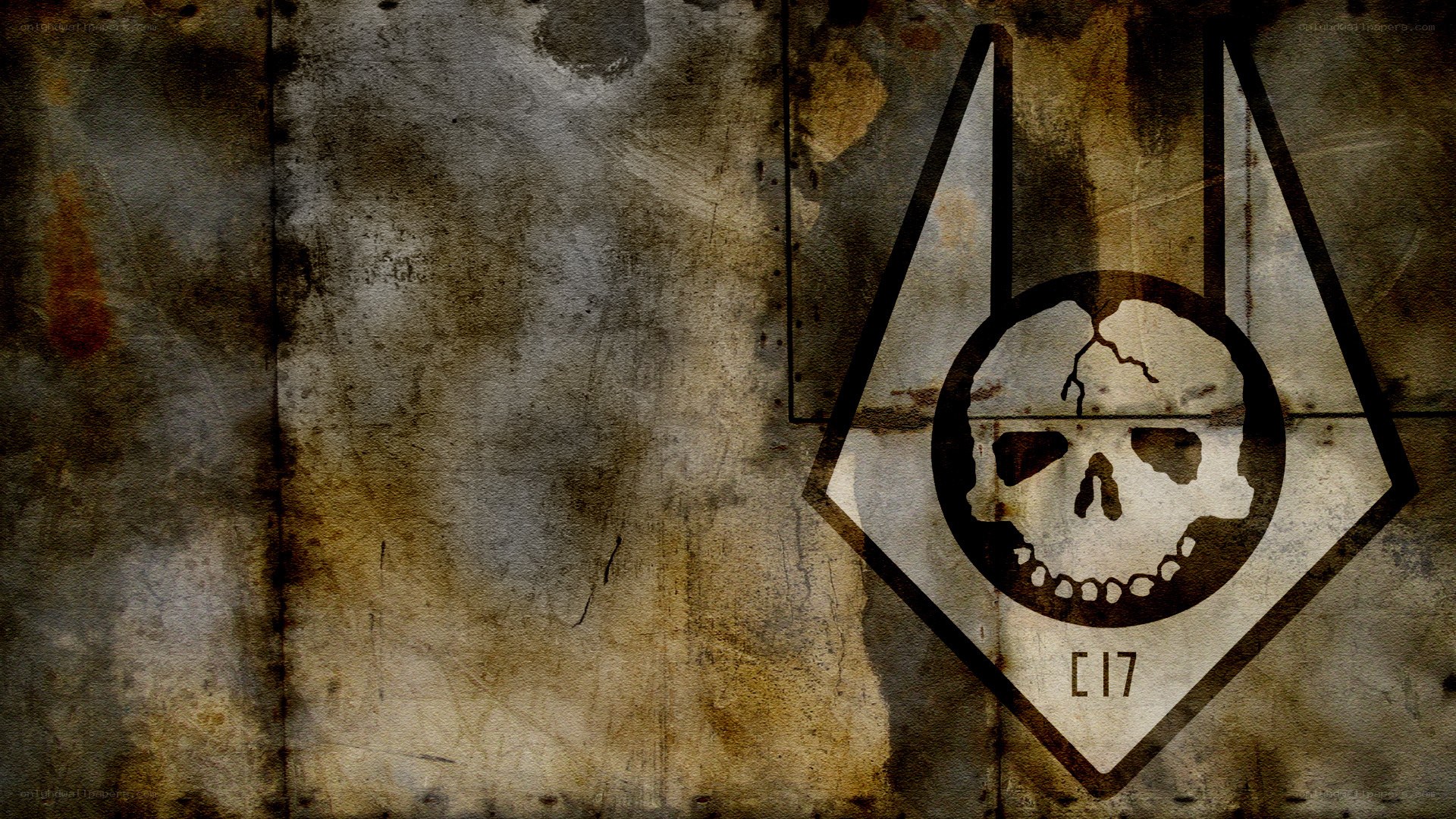 C17 logo on grungy wall