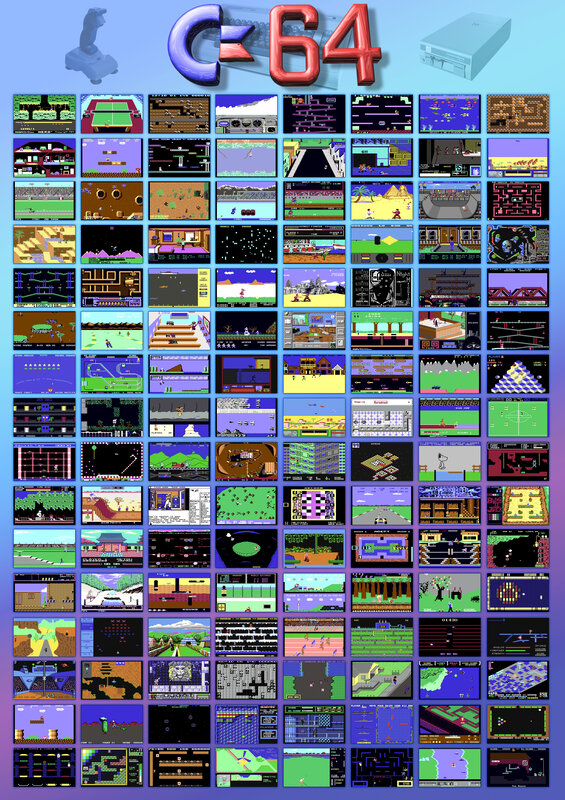 C64 game collection poster