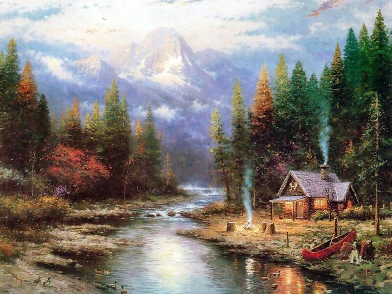 Cabin by a River