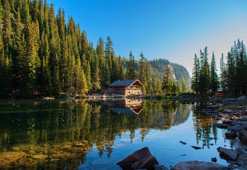 Cabin by Forest Lake — Blue