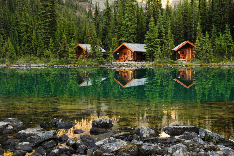 Cabin by Lake — Green, Serene