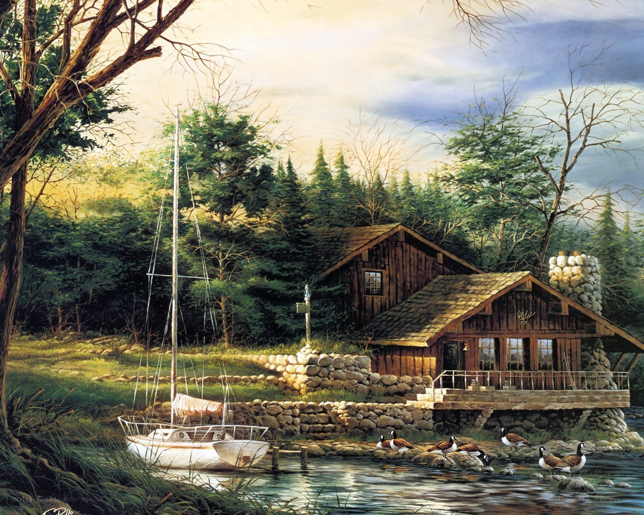 Cabin by the lake
